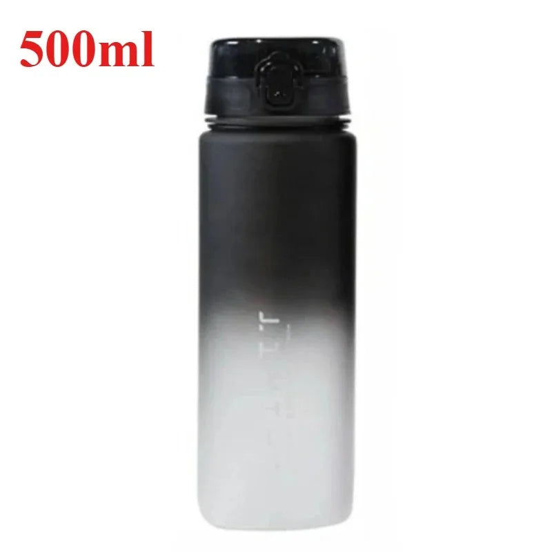 500ML/650ML/750ML/1000ML Sports Water Bottle Motivational Leak Proof Portable Reusable Plastic Cups Outdoor Travel Gym Jugs
