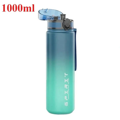 500ML/650ML/750ML/1000ML Sports Water Bottle Motivational Leak Proof Portable Reusable Plastic Cups Outdoor Travel Gym Jugs