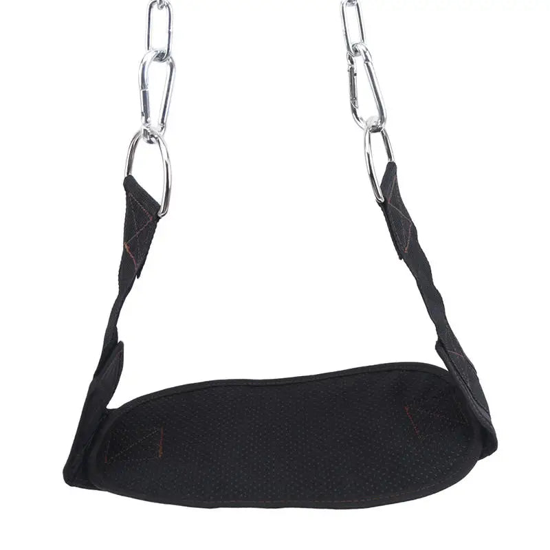 Black Fitness Weight Belt with Chain Dipping Belt for Lifting Pull up Chin up Kettlebell Barbel Bodybuilding Gym Belts Supplies