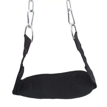 Black Fitness Weight Belt with Chain Dipping Belt for Lifting Pull up Chin up Kettlebell Barbel Bodybuilding Gym Belts Supplies