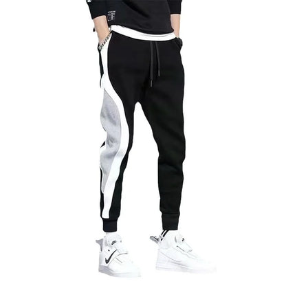 Men'S Sports Pants Spring Autumn Male Loose Fitting Leggings Patchwork Running Training Casual Pants Fashion Outfit Trousers