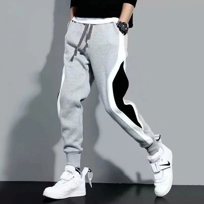 Men'S Sports Pants Spring Autumn Male Loose Fitting Leggings Patchwork Running Training Casual Pants Fashion Outfit Trousers