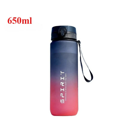 500ML/650ML/750ML/1000ML Sports Water Bottle Motivational Leak Proof Portable Reusable Plastic Cups Outdoor Travel Gym Jugs
