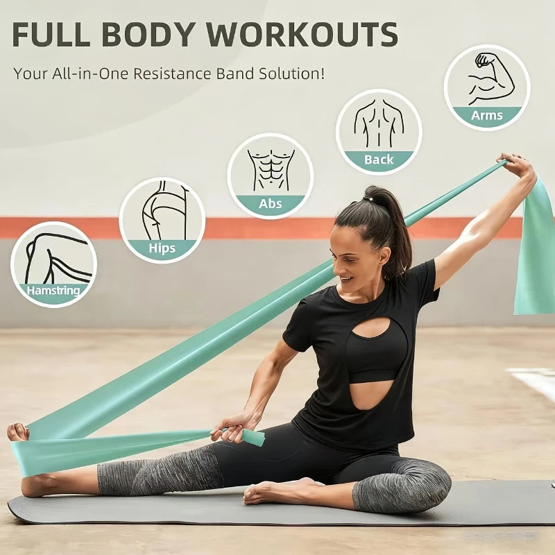Yoga Resistance Band Multifunctional Fitness Elastic Bands Rehabilitation Training Pilates Agility Training Handy Gym Equipment