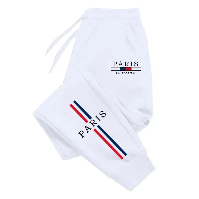 Men'S Four Season Casual Sports Jogging Pants Male Urban Fashion Trousers High Quality Paris Printed Home Outdoor Sweatpants