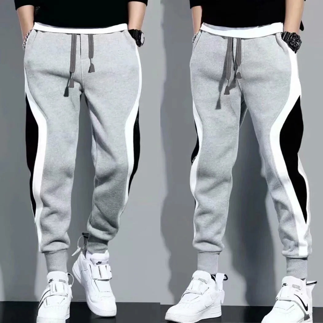 Men'S Sports Pants Spring Autumn Male Loose Fitting Leggings Patchwork Running Training Casual Pants Fashion Outfit Trousers