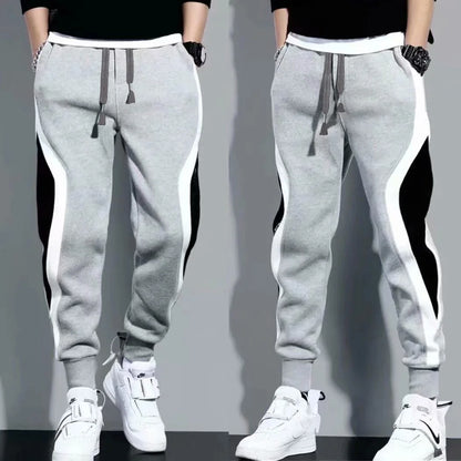Men'S Sports Pants Spring Autumn Male Loose Fitting Leggings Patchwork Running Training Casual Pants Fashion Outfit Trousers
