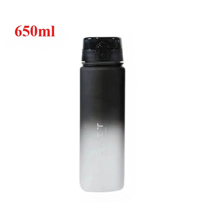 500ML/650ML/750ML/1000ML Sports Water Bottle Motivational Leak Proof Portable Reusable Plastic Cups Outdoor Travel Gym Jugs