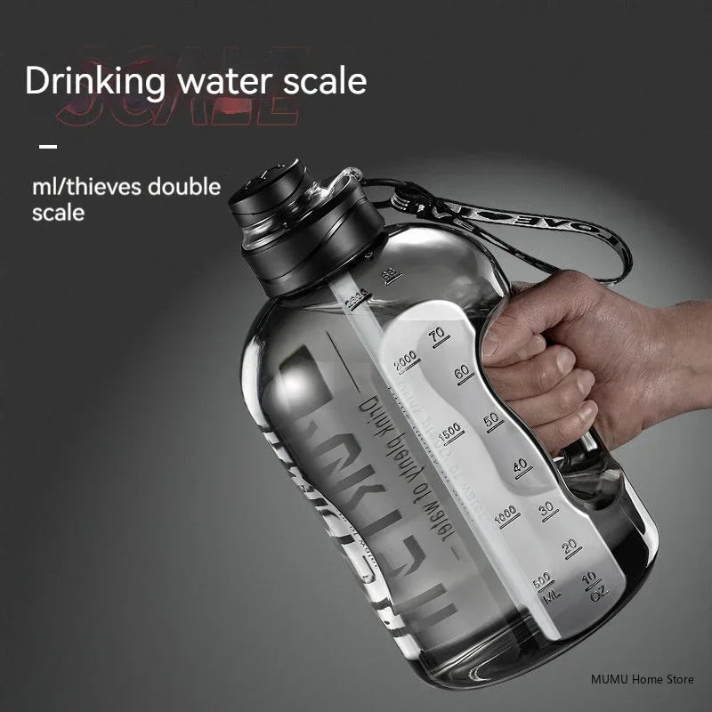 1.7L/2.7L/4L/5L Sports Water Bottle Gym Cycling Cup Portable Large Capacity Water Bottle for Fitness Camping Men Water Kellte