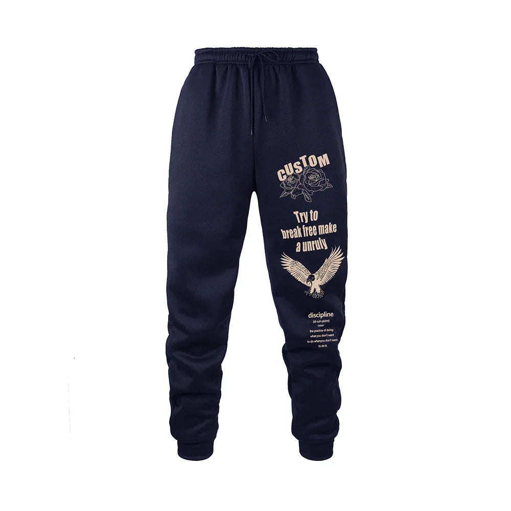 New Autumn Men'S Sweatpants Europe and the United States Long Sports Leisure Fitness Training Pants Jogger Drawstring Male Pants