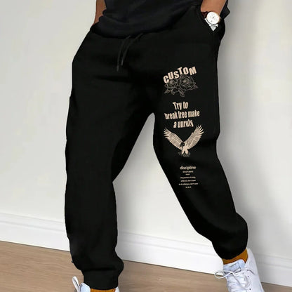 New Autumn Men'S Sweatpants Europe and the United States Long Sports Leisure Fitness Training Pants Jogger Drawstring Male Pants