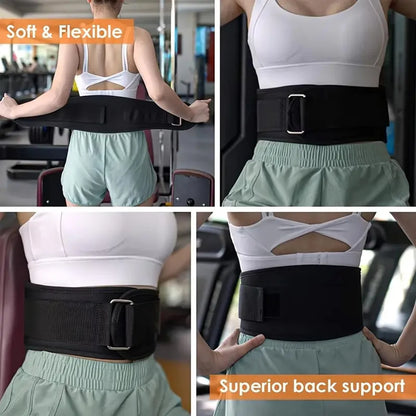 Adjustable Weight Lifting Belt 1 Piece Waist Trainer with Double D-Ring Buckle for Squat Dumbbell Barbell Exercises Fitness Belt