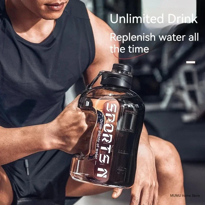 1.7L/2.7L/4L/5L Sports Water Bottle Gym Cycling Cup Portable Large Capacity Water Bottle for Fitness Camping Men Water Kellte