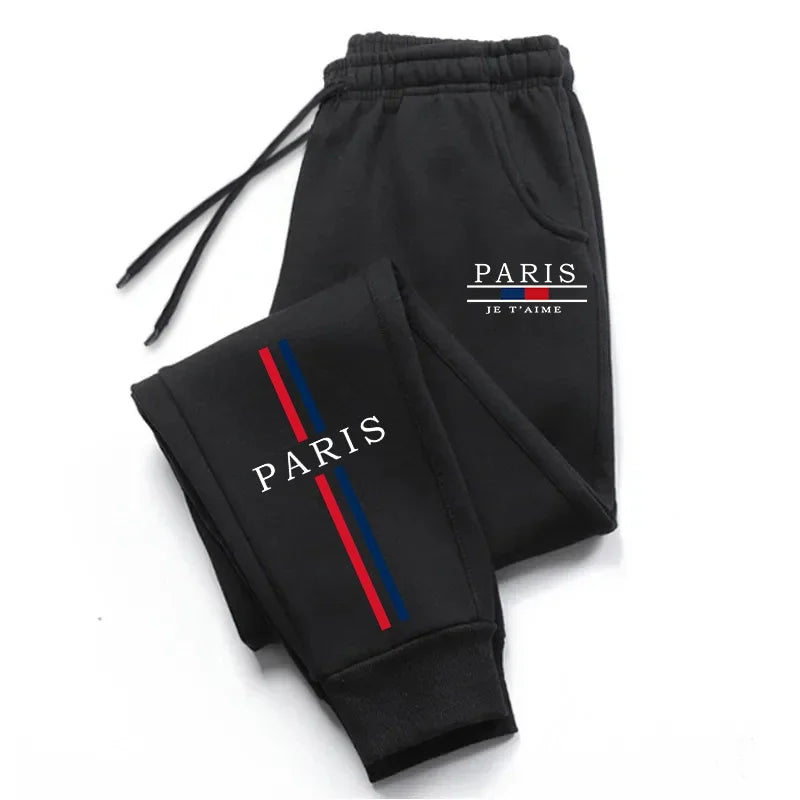 Men'S Four Season Casual Sports Jogging Pants Male Urban Fashion Trousers High Quality Paris Printed Home Outdoor Sweatpants