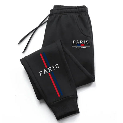 Men'S Four Season Casual Sports Jogging Pants Male Urban Fashion Trousers High Quality Paris Printed Home Outdoor Sweatpants