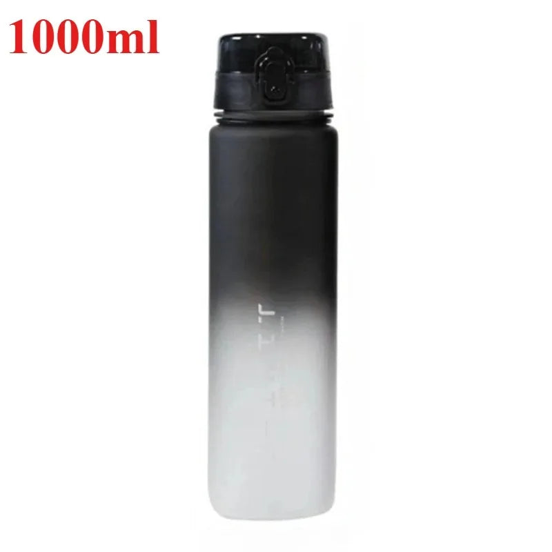 500ML/650ML/750ML/1000ML Sports Water Bottle Motivational Leak Proof Portable Reusable Plastic Cups Outdoor Travel Gym Jugs